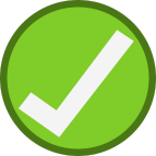 Icono de check verde